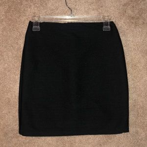 A black mini skirt